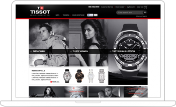 Luxury Watch Ecommerce Website Design Tissot FreshSparks