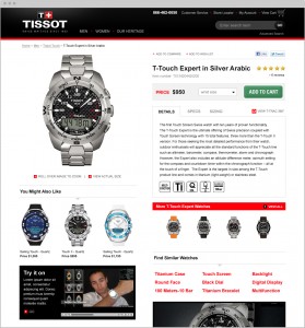 Luxury Watch Ecommerce Website Design Tissot FreshSparks